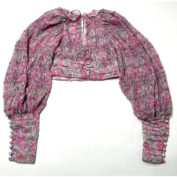 For Love & Lemons Saylor Blouse in Pink - Picture 4 of 5